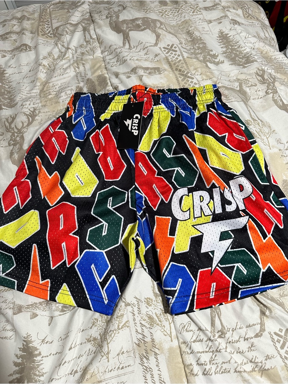 Crispy Unisex Multicolor Graphic Athletic Shorts